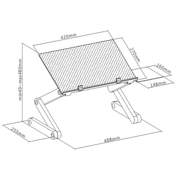 Adjustable Foldable Laptop Desk with Mouse Pad | Work Comfortably Anywhere