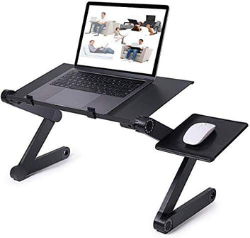 Adjustable Foldable Laptop Desk with Mouse Pad | Work Comfortably Anywhere